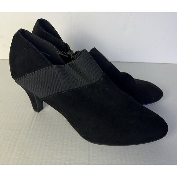 Karen Scott Womens Bryann Fabric Closed Toe Ankle Fashion Boots Black Size 10 M - Picture 3 of 7